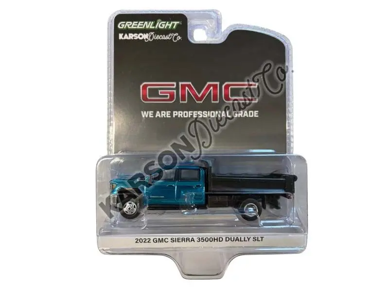 Karson Blue Chase 2022 Gmc Sierra 3500Hd W/ Dump Bed - Cardinal Red Diecast 1:64 Scale Model - Karson Diecast Co. 51563B 1