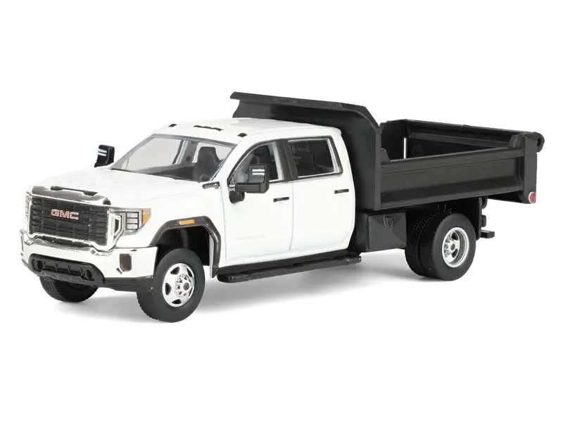 2022 Gmc Sierra 3500Hd W/ Dump Bed - Summit White Diecast 1:64 Scale Model - Karson Diecast Co. 51563A 1