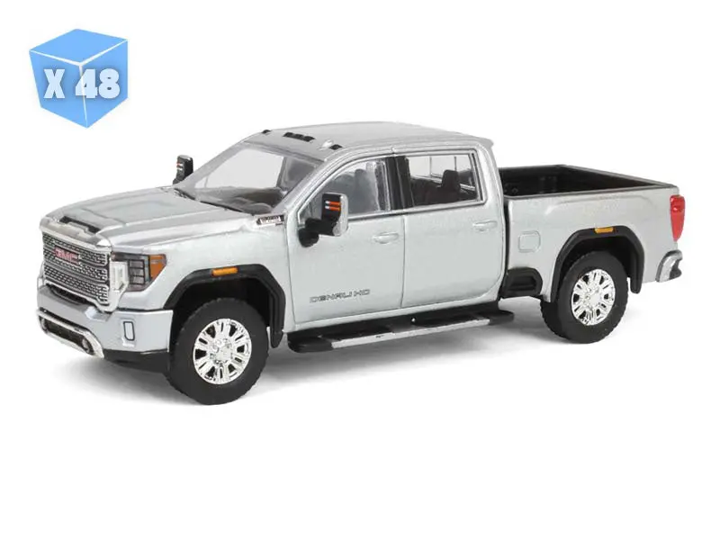 Pre-Order - 48 Pack 2022 Gmc Sierra 2500 Denali - Quick Silver Metallic Diecast 1:64 Scale Model - Karson Diecast Co. 51706B 1