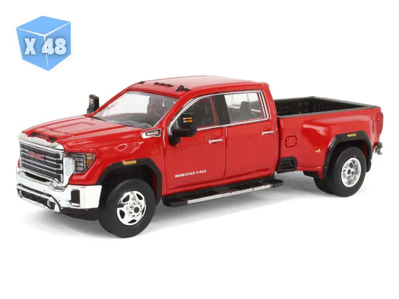 Pre-Order - 48 Pack 2022 Gmc Sierra 3500Hd Pro Dually - Cayenne Red Diecast 1:64 Scale Model - Karson Diecast Co. 51707B 1
