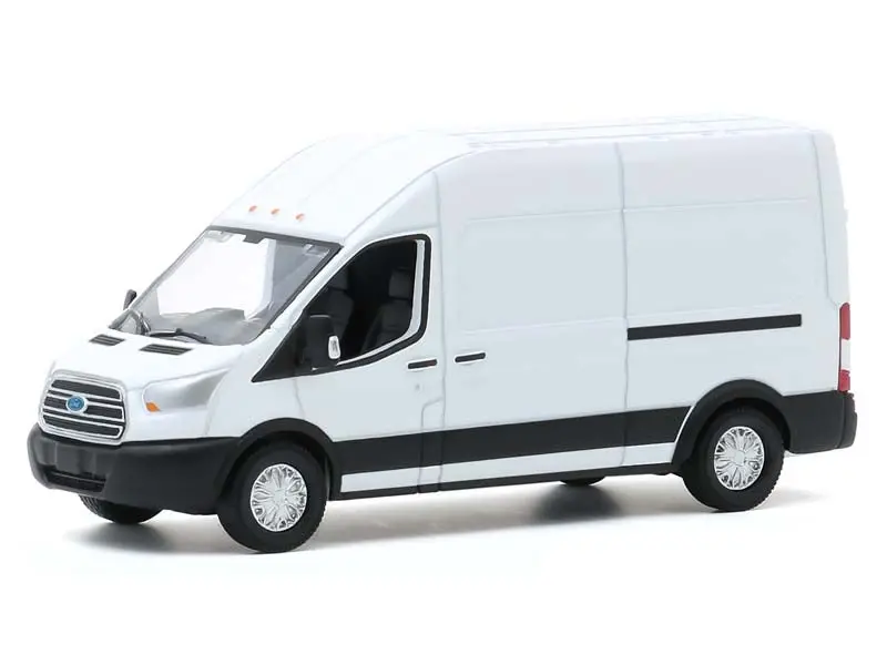 2015 Ford Transit High Roof Van - Oxford White (Route Runners Series 1) Diecast 1:64 Scale Model - Greenlight 53010A 1