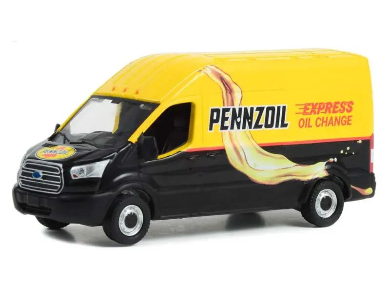 2019 Ford Transit Lwb High Roof - Pennzoil Express Oil Change (Route Runners Series 5) Diecast 1:64 Scale Model - Greenlight 53050C 1