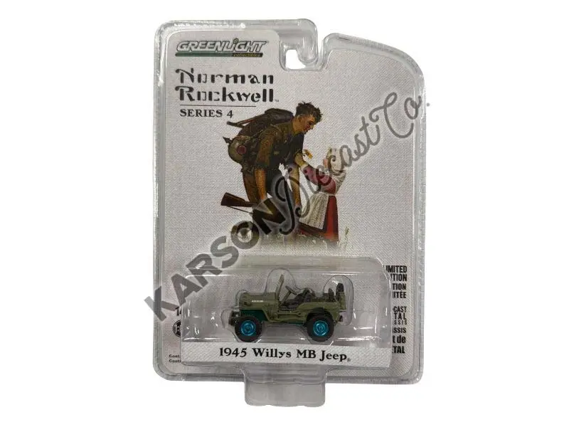 Chase 1945 Willys Mb Jeep Royal Netherlands Army (Norman Rockwell Series 4) Diecast 1:64 Scale Model - Greenlight 54060A 1