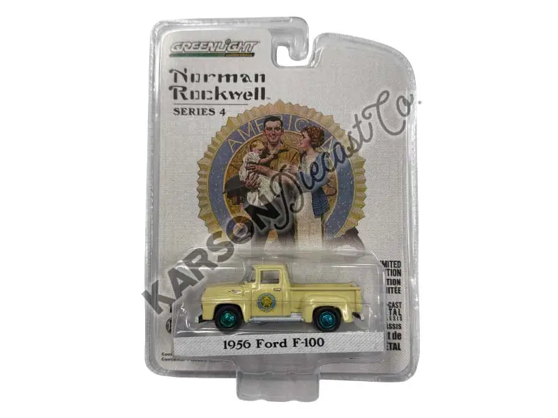 Chase 1956 Ford F-100 (Norman Rockwell Series 4) Diecast 1:64 Scale Model - Greenlight 54060B 1