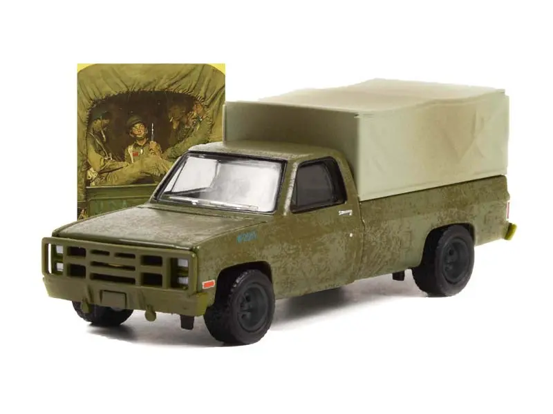 1984 Chevrolet M1008 W/ Cargo Cover (Norman Rockwell Series 4) Diecast 1:64 Scale Model - Greenlight 54060F 1