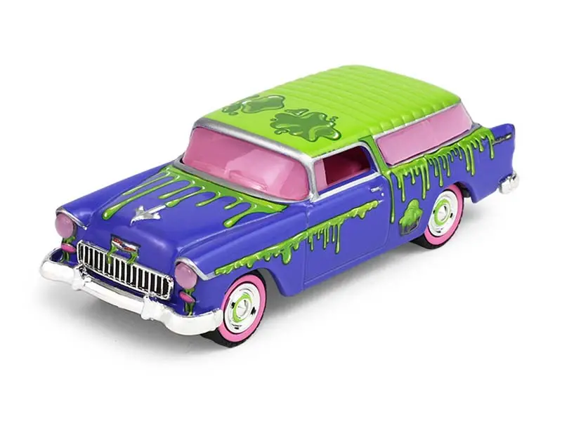 Pre-Order 1955 Chevrolet Nomad - Leaky Lindsay (Garbage Pail Kids Series 9 - 40Th Anniversary) Diecast 1:64 Scale Model - Greenlight 54130C 1