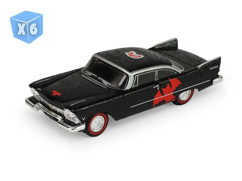 Pre-Order - 6 Pack 1957 Plymouth Savoy - Nasty Nick (Garbage Pail Kids Series 9 - 40Th Anniversary) Diecast 1:64 Scale Model - Greenlight 54130D 1