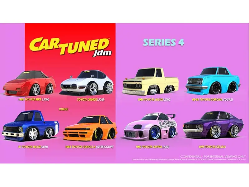 Pre-Order Jdm Tuners Series 4 Set Of 8 Diecast 1:64 Scale Models - Cartuned 558675-Xx3 1