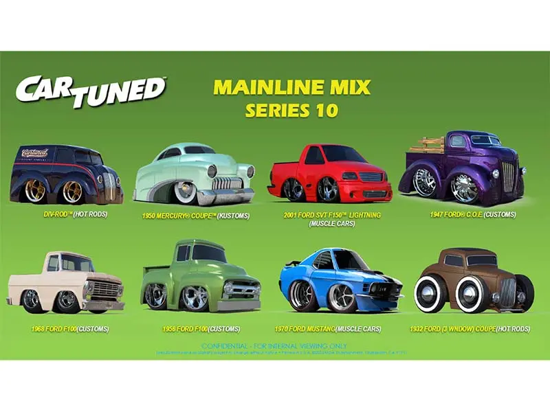 Pre-Order Series 10 Mainline Assortment Set Of 8 Diecast 1:64 Scale Models - Cartuned 592631-Xx9 1