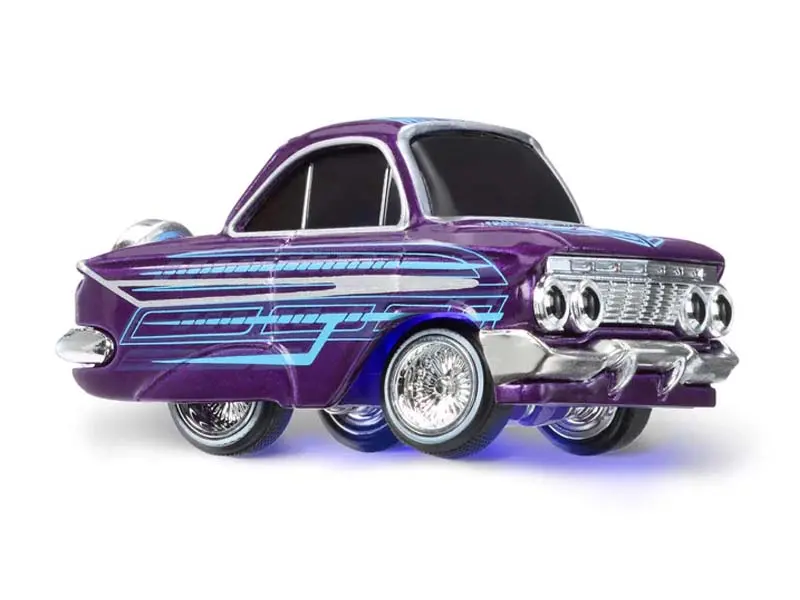 1961 Chevrolet Impala Sport Coupe Purple (Lowrider Show Glow Series 1) Diecast Scale Model - Cartuned 597346-5 1