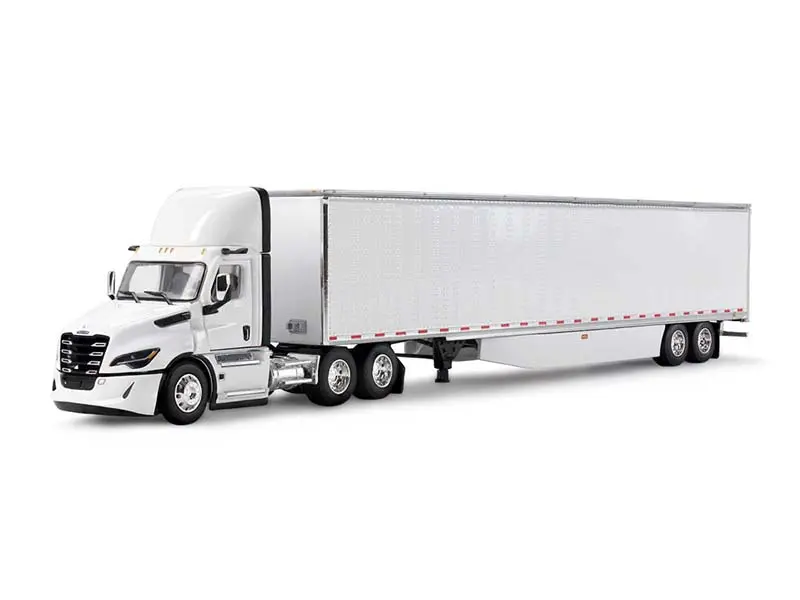 Freightliner Fifth Generation Cascadia Day Cab - White W/ 53' Utility Trailer Diecast 1:64 Scale Model - Dcp 60-2001 1