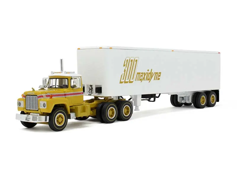 Mack R-Model Day Cab W/ 40' Vintage Trailer (Mack 125Th Anniversary) Diecast 1:64 Scale Model - Dcp 60-2022 1