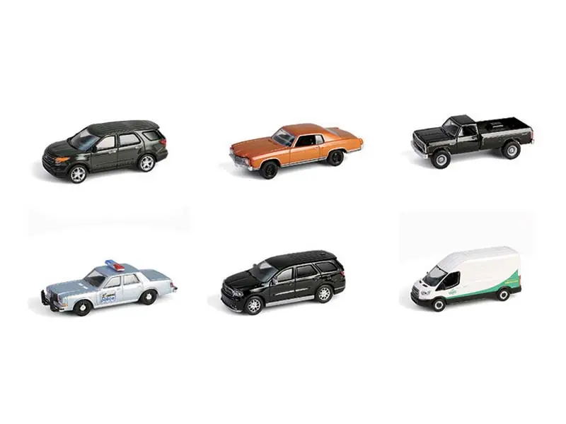 (Hollywood Series 43) Set Of 6 Diecast 1:64 Scale Models - Greenlight 62040 1