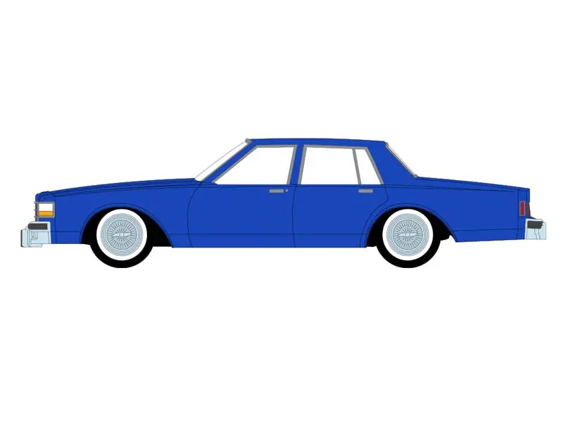 Pre-Order 1986 Chevrolet Caprice - Electric Blue (Lowriders Series 8) Diecast 1:64 Scale Model - Greenlight 63090E 1