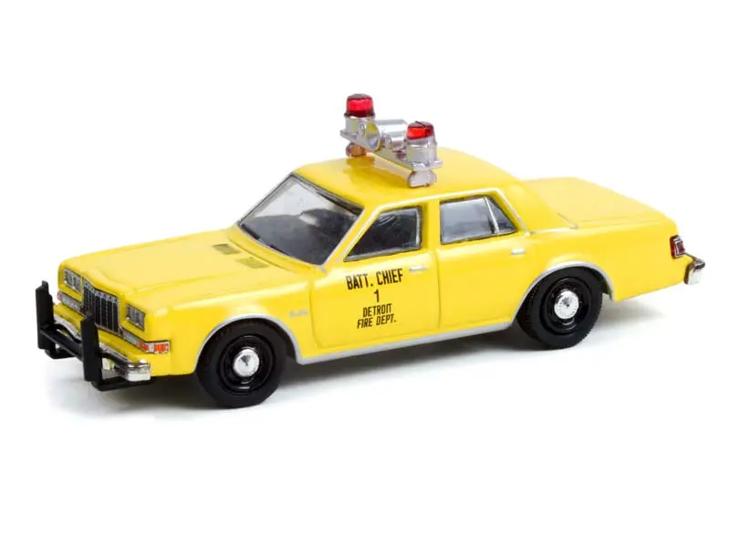 1982 Plymouth Gran Fury - Detroit Michigan Fire Department Battalion Chief #1 (Fire & Rescue Series 2) Diecast 1:64 Model - Greenlight 67020C 1