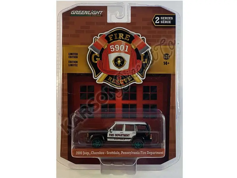Chase 2000 Jeep Cherokee - Scottdale Pennsylvania Fire Department (Fire & Rescue) Series 2 Diecast 1:64 Model - Greenlight 67020D 1