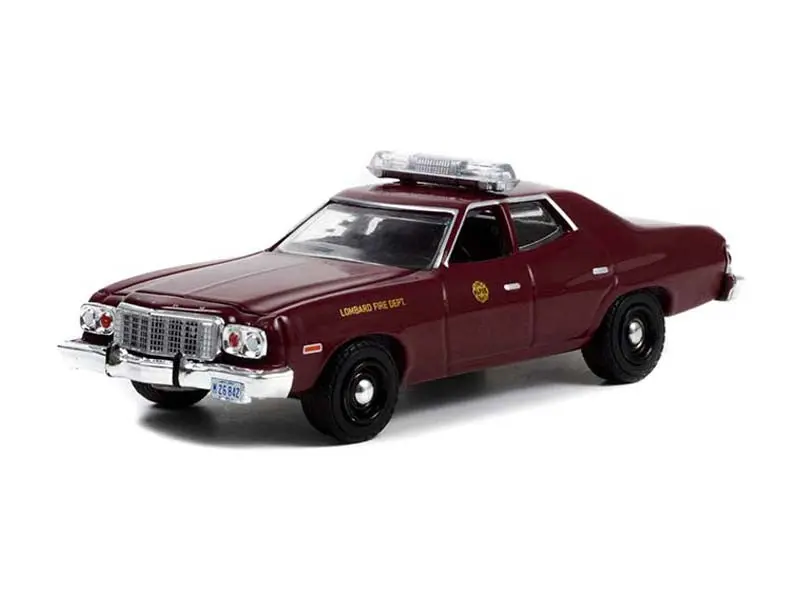 1976 Ford Torino - Lombard Fire Department Illinois (Fire & Rescue) Series 3 Diecast 1:64 Scale Model Car - Greenlight 67030A 1