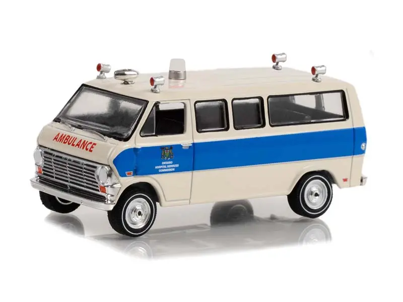 1969 Ford Econoline Ambulance - Ontario Hospital Services Commission (First Responders) Series 1 Diecast 1:64 Scale Model - Greenlight 67040A 1