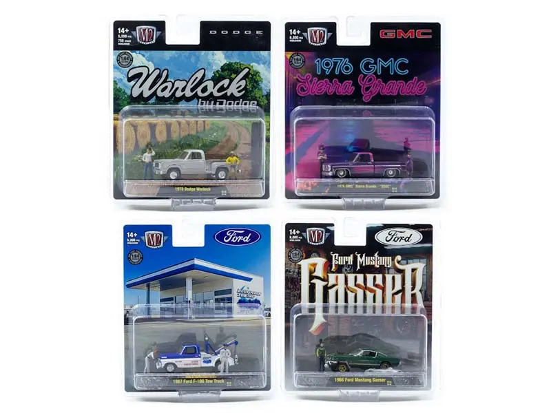 Diorama 2026 Release 19 Set Of 4 Diecast 1:64 Scale Models - M2 Machines 67500-19 1
