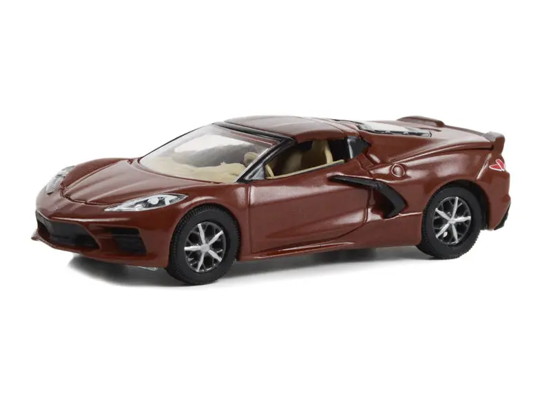 2022 Chevrolet Corvette C8 Stingray Coupe - Caffeine Metallic (Showroom Floor) Series 2 Diecast 1:64 Scale Model Car - Greenlight 68020B 1