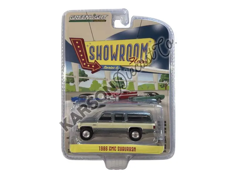 Raw Chase 1986 Gmc Suburban - Indian Bronze And Doeskin Tan (Showroom Floor Series 6) Diecast 1:64 Scale Model - Greenlight 68060E 1