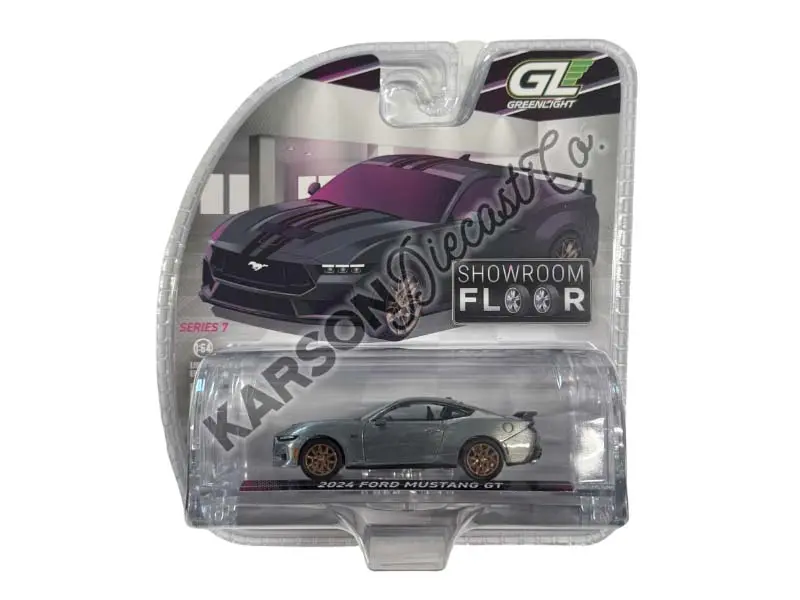 Raw Chase 2024 Ford Mustang Gt – Dark Matter Gray – Bronze Appearance Package (Showroom Floor Series 7) Diecast 1:64 Scale Model - Greenlight 68070B 1