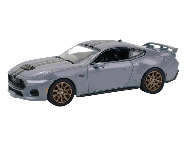 2024 Ford Mustang Gt – Dark Matter Gray – Bronze Appearance Package (Showroom Floor Series 7) Diecast 1:64 Scale Model - Greenlight 68070B 1