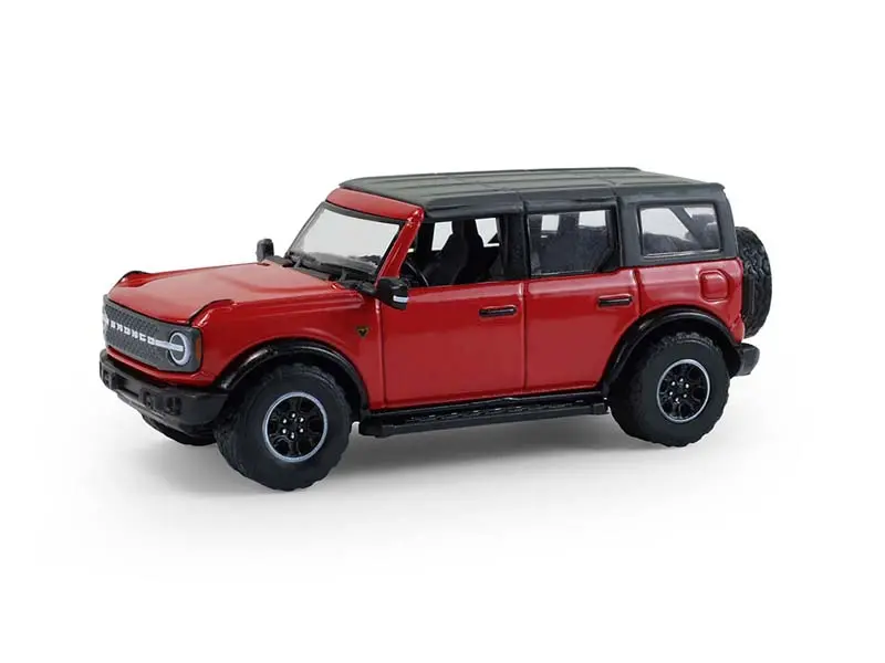 2024 Ford Bronco 4-Door Badlands - Hot Pepper Red Metallic (Showroom Floor Series 7) Diecast 1:64 Scale Model - Greenlight 68070C 1