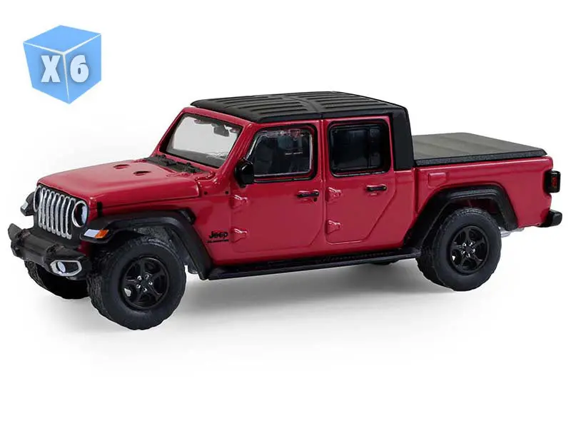 6 Pack 2024 Jeep Gladiator – Tuscadero (Showroom Floor Series 7) Diecast 1:64 Scale Models - Greenlight 68070F 1
