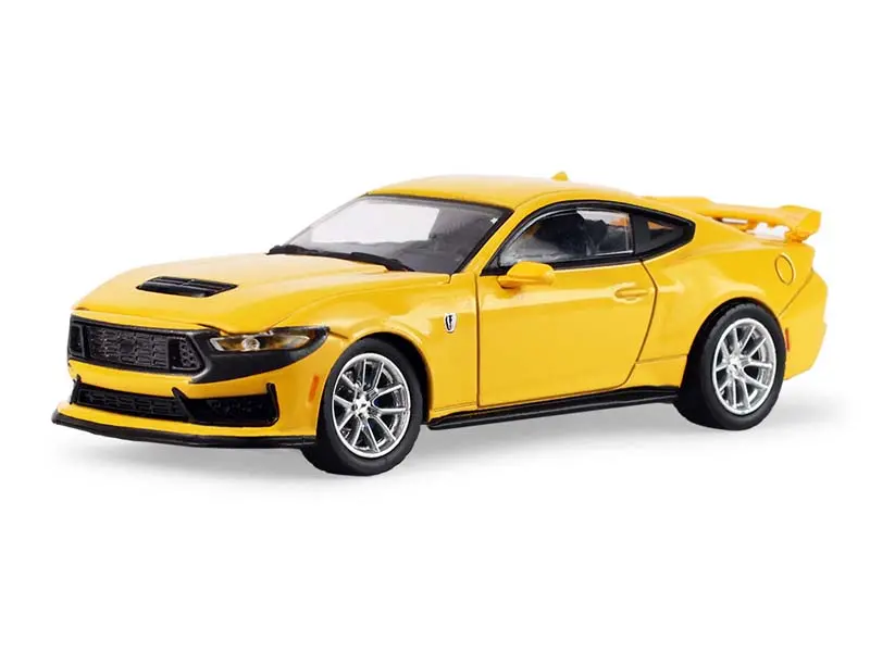 Pre-Order 2024 Ford Mustang Dark Horse - Yellow Splash Metallic (Auto Mall Series 8) Diecast 1:64 Scale Model - Greenlight 68080E 1