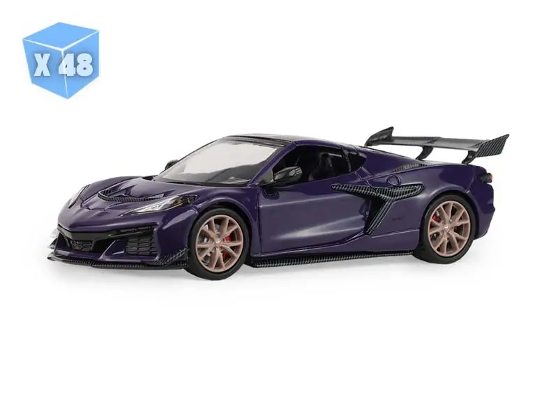 Pre-Order - 48 Pack 2025 Chevrolet Corvette Zr1 Convertible - Hysteria Purple Metallic (Auto Mall Series 8) Diecast 1:64 Scale Model - Greenlight 68080F 1