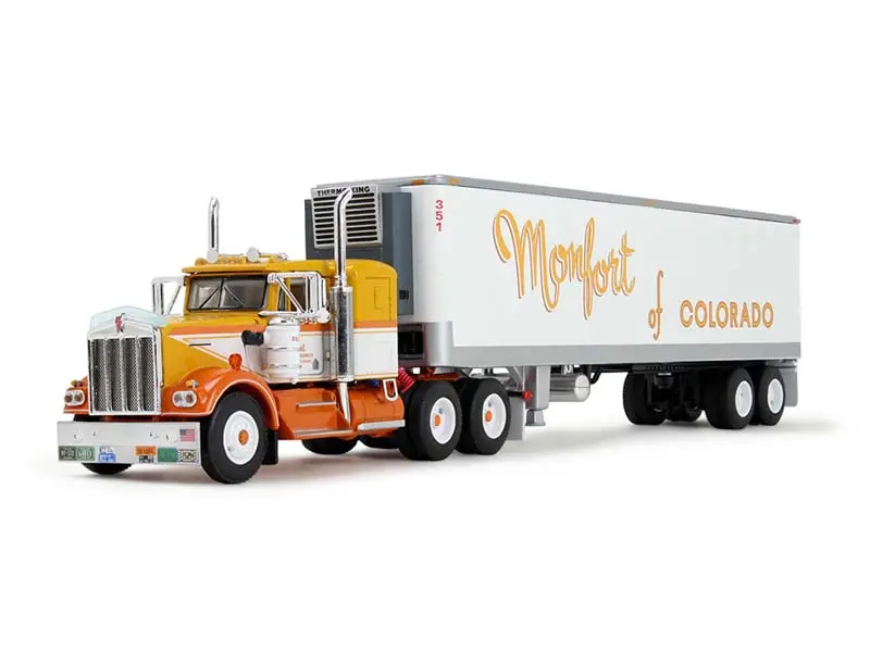 Kenworth W900a W/ 36" Sleeper & 40' Vintage Trailer W/ Reefer (Fallen Flag #50: Monfort Of Colorado) Diecast 1:64 Scale Model - Dcp 69-1860 1