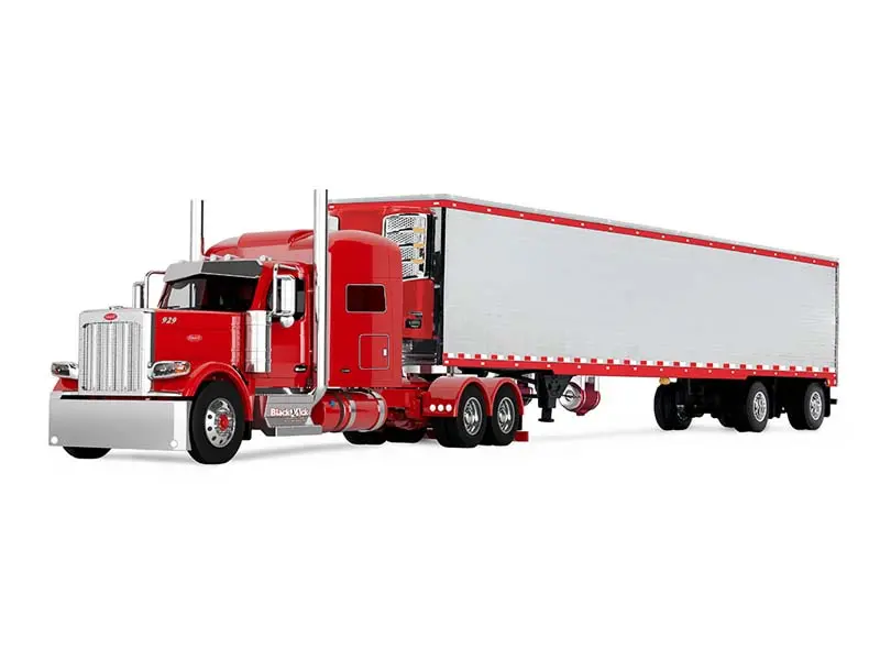 Pre-Order Blackjack Express Llc Peterbilt Model 589 W/ 78" Mid-Roof Sleeper & 53' Utility Trailer W/ Reefer (Big Rigs Series Ii #6) Diecast 1:64 Scale Model - Dcp 69-2170 1