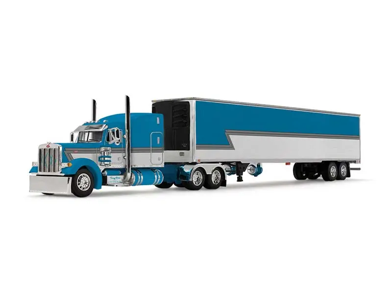 Pre-Order Peterbilt Model 379 W/ 63" Mid-Roof Sleeper & 53' Utility Trailer W/Reefer (Big Rigs Series Ii #5: Tway Rose Transport) Diecast 1:64 Scale Model - Dcp 69-2270 1