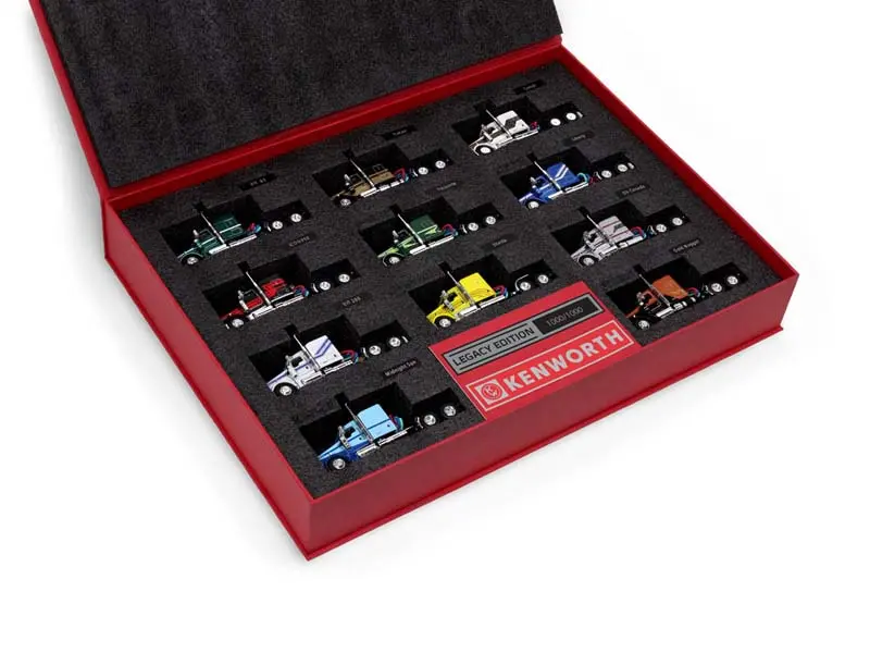 Pre-Order Kenworth W900 Legacy Edition Set Of Eleven Kenworth W900l W/ 72" Aerocab Flat Top Sleeper Legacy Edition Tractors Diecast 1:64 Scale Model - Dcp 69-2282 1