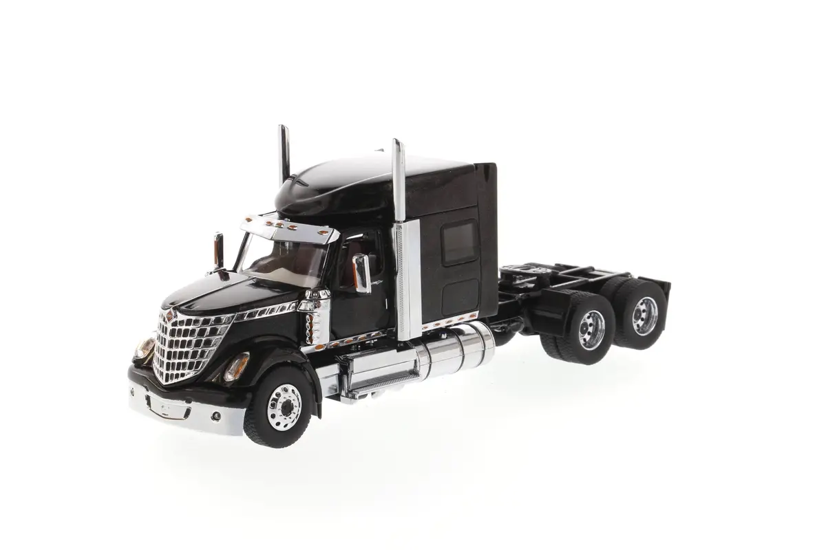 International Lonestar Sleeper Cab Truck Black 1:50 Scale Diecast Model Truck - Diecast Masters 71023 1