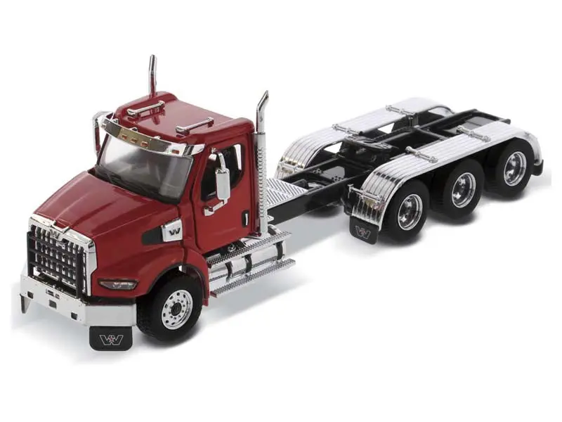 Western Star 49X Sb Tridem Tractor Detroit Diesel - Viper Red (Transport Series) 1:50 Scale Model - Diecast Masters 71085 1