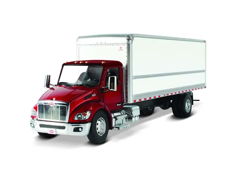 Peterbilt Model 536 W/ Wabash Supreme 26Ft Dry Cargo Van Body (Transport Series) 1:32 Scale Model - Diecast Masters 71106 1