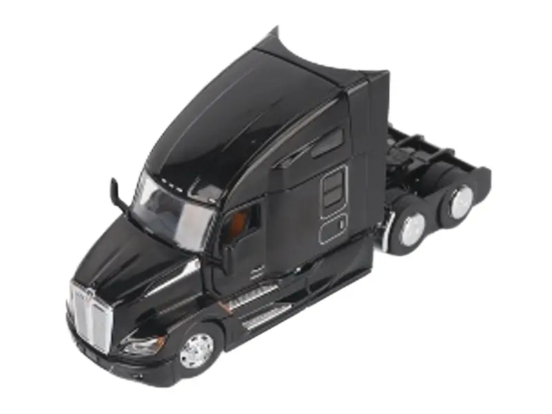 Kenworth T680 76In High Roof Sleeper Cab Tandem Tractor - Black (Transport Series) Diecast 1:50 Scale Model - Diecast Masters 71131 1