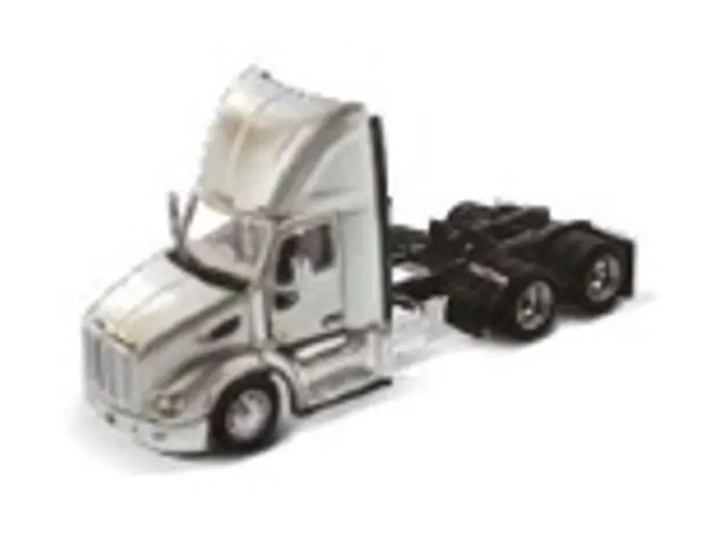 Pre-Order Peterbilt Model 579 Tandem Day Cab - Open Hood & Paccar Mx Engine Silver (Transport Series) Diecast 1:50 Scale Model - Diecast Masters 71142 1