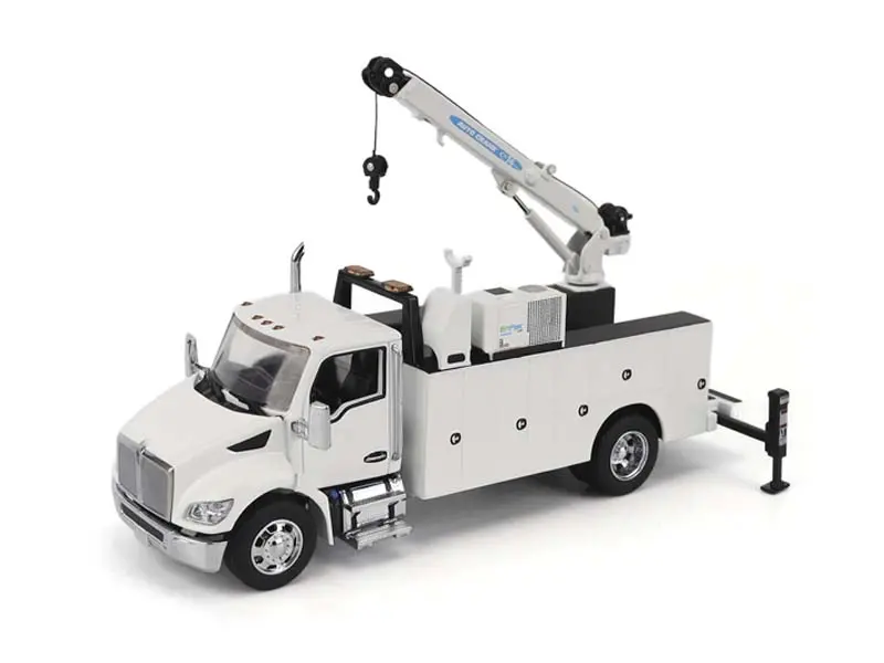 Kenworth T380 Auto-Crane Titan85-Body Hc14-Crane Work Truck W/ Miller Enpak (Transport Series) Diecast 1:50 Scale Model - Diecast Masters 71212 1