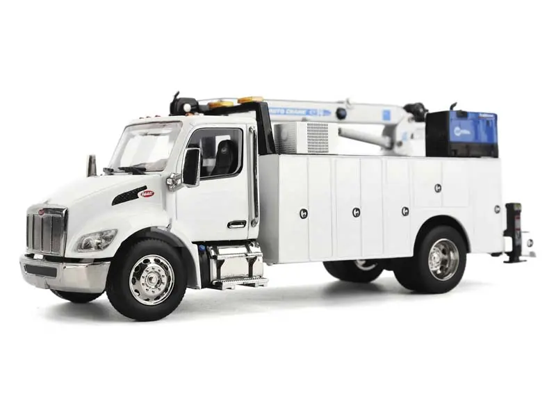Peterbilt Model 536 Auto-Crane Titan85-Body Hc14-Crane Work Truck W/ Miller Enpak Diecast 1:50 Scale Model - Diecast Masters 71223 1