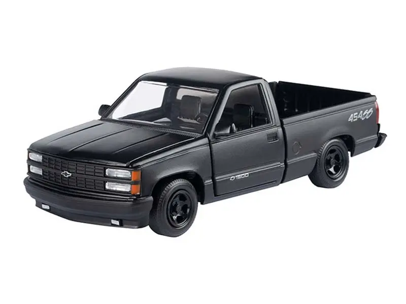 1992 Chevrolet 454 Ss Pickup - Matte Black (Mijo Exclusives) Diecast 1:24 Scale Model - Motormax 73203Mtbk 1