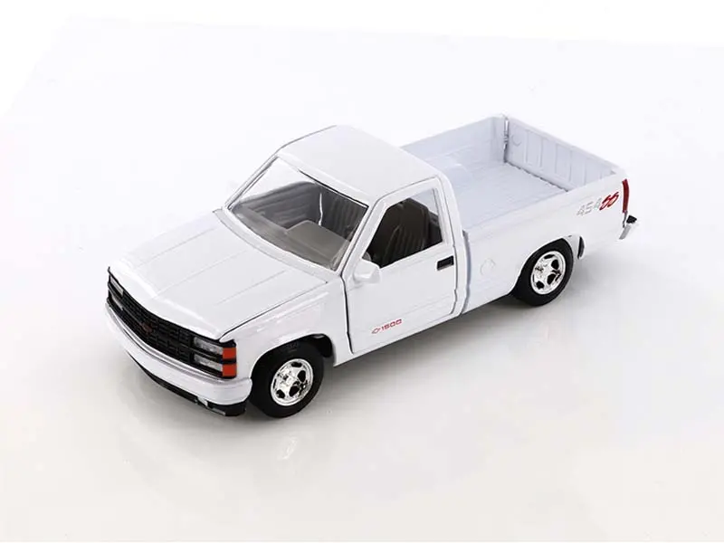 1992 Chevrolet Ss 454 Pickup Truck - White Diecast 1:24 Model - Motormax 73203Wh 1