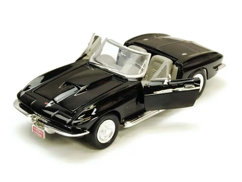 1967 Chevrolet Corvette - Black Convertible Diecast 1:24 Scale Model - Motormax 73224Bk 1