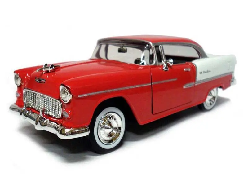 1955 Chevrolet Bel Air Red (Timeless Legends) Diecast 1:24 Scale Model Car - Motormax 73229Rd 1