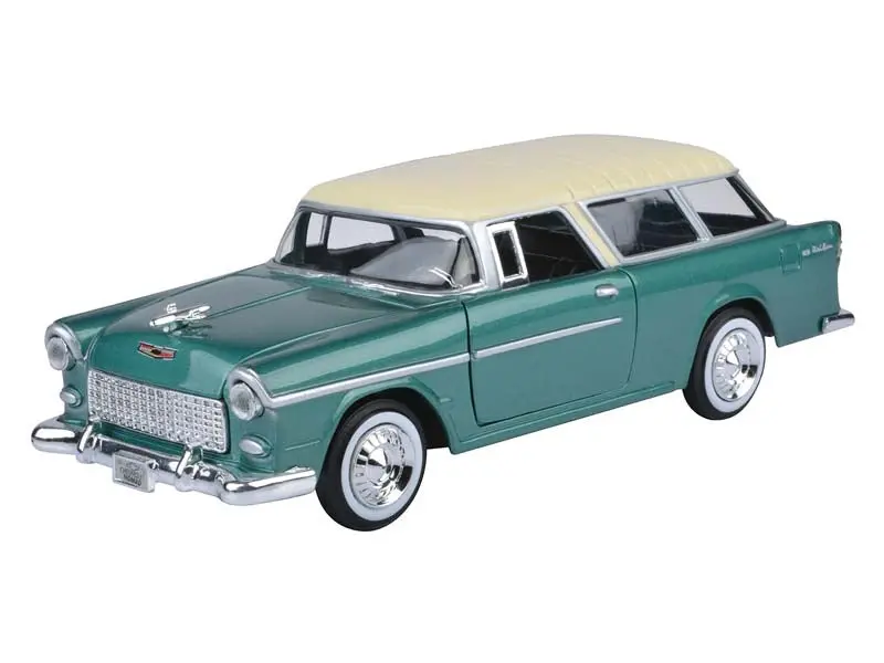 1955 Chevrolet Nomad - Green (Timeless Legends) Diecast 1:24 Scale Model - Motormax 73248Grn 1