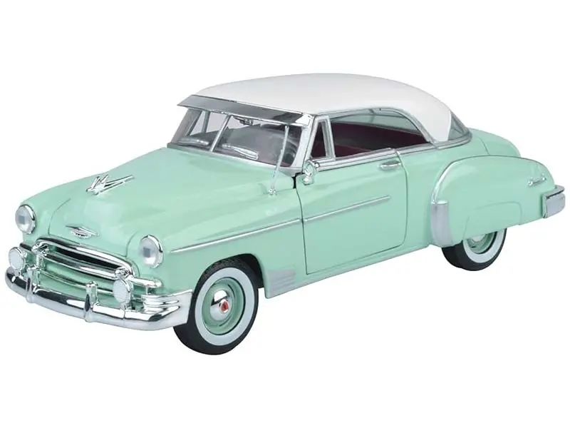 1950 Chevrolet Bel Air W/ White Top (Timeless Legends) Diecast 1:24 Scale Model - Motormax 73268Ltgrn 1