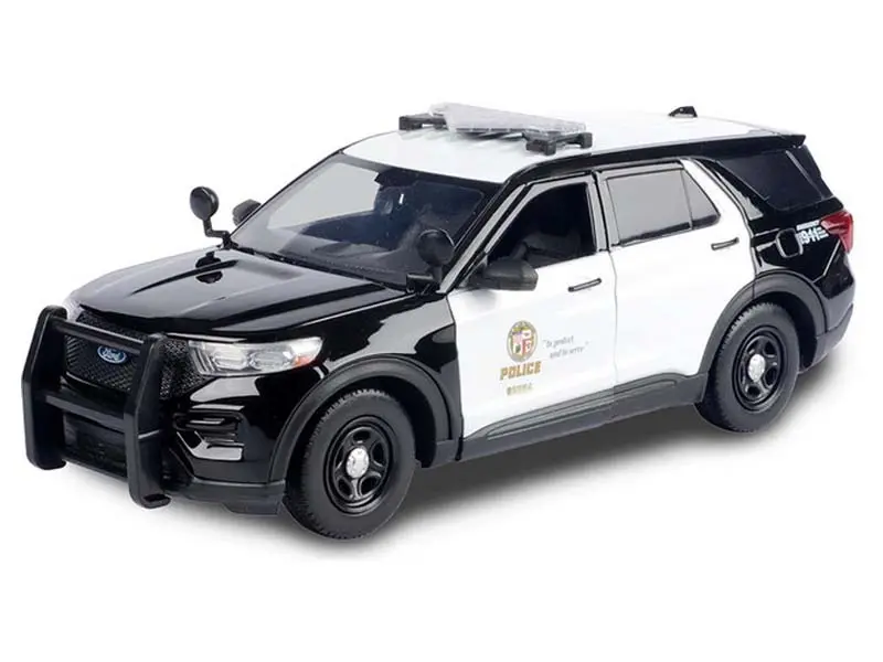 2022 Ford Police Interceptor Utility – Los Angeles Police Department – Black And White Diecast 1:24 Scale Model - Motormax 76994 1