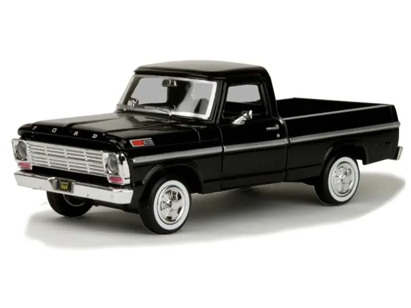 1969 Ford F-100 Pickup Truck Black (American Classics) Diecast 1:24 Scale Model - Motormax 79315Bk 1